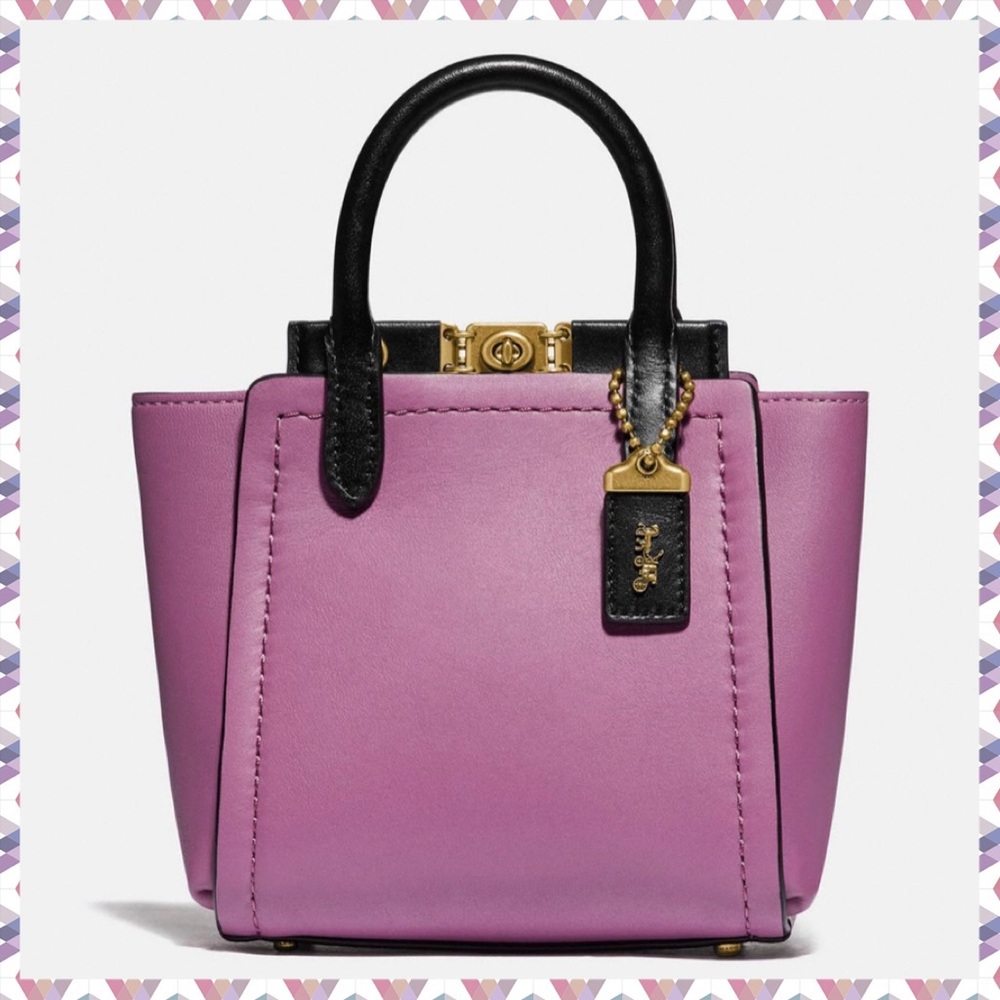 Coach Troupe Tote 16 in Colorblock Lilac Berry NWT